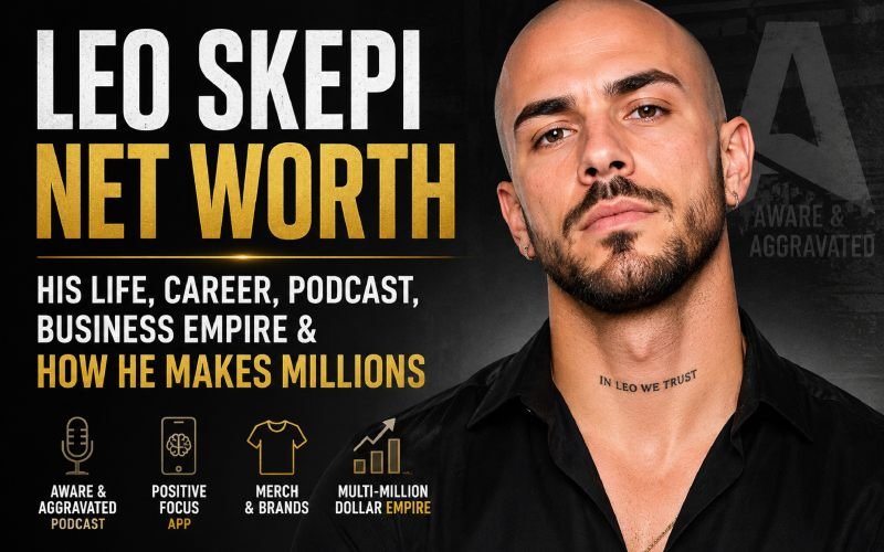Leo Skepi's estimated net worth in 2026 is driven by his podcast, social media influence, merchandise sales, app business, and brand partnerships.