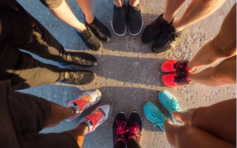 Trendy sneakers shaping urban fashion culture.