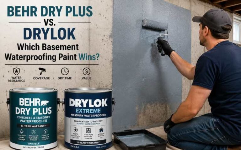 Behr Dry Plus vs DryLok basement waterproofing paint comparison