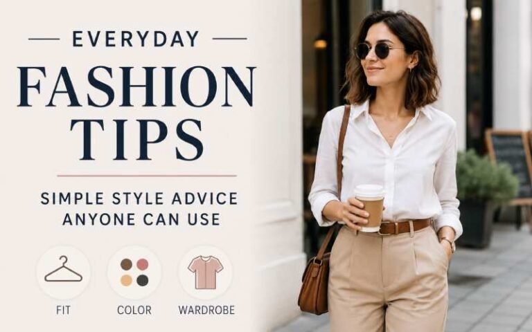 Woman in a simple, well-fitted casual outfit for everyday fashion tips.